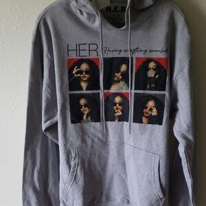 Rue21 Gray Hoodie with Graphic Design
